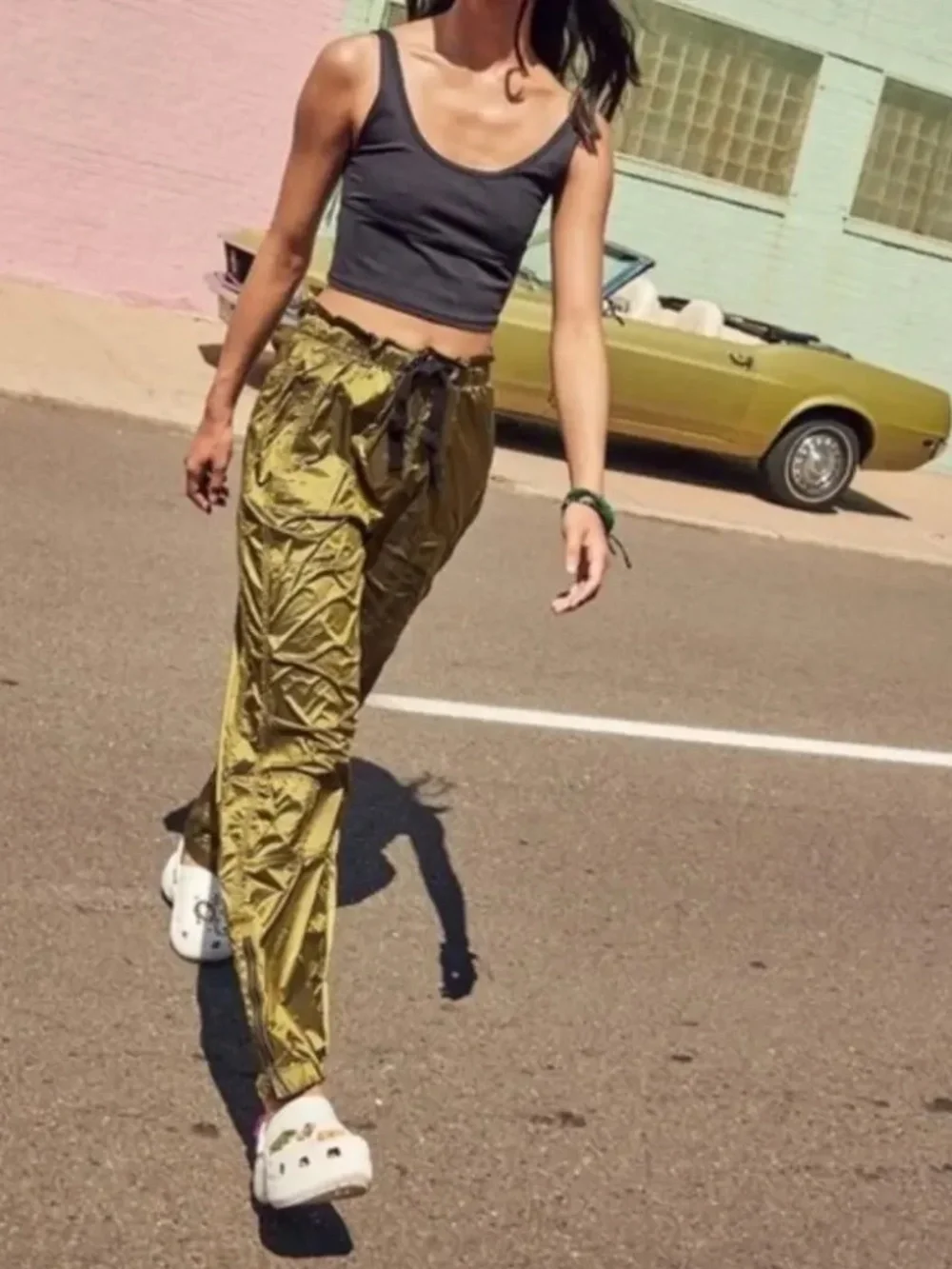 Free People Movement Back to the Future Joggers green Size small Utility Joggers